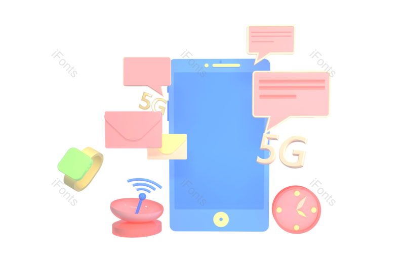 立体图片,信号元素,手表PNG,时钟免抠素材